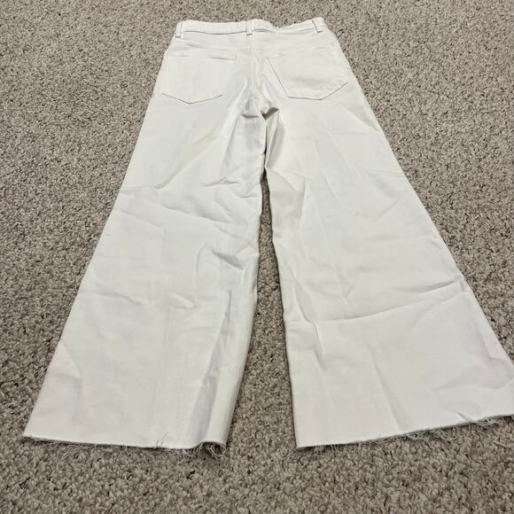 NWT Madewell Flared Wide Leg Jeans Sz 28 Pure White Casual High Waist - Picture 5 of 6